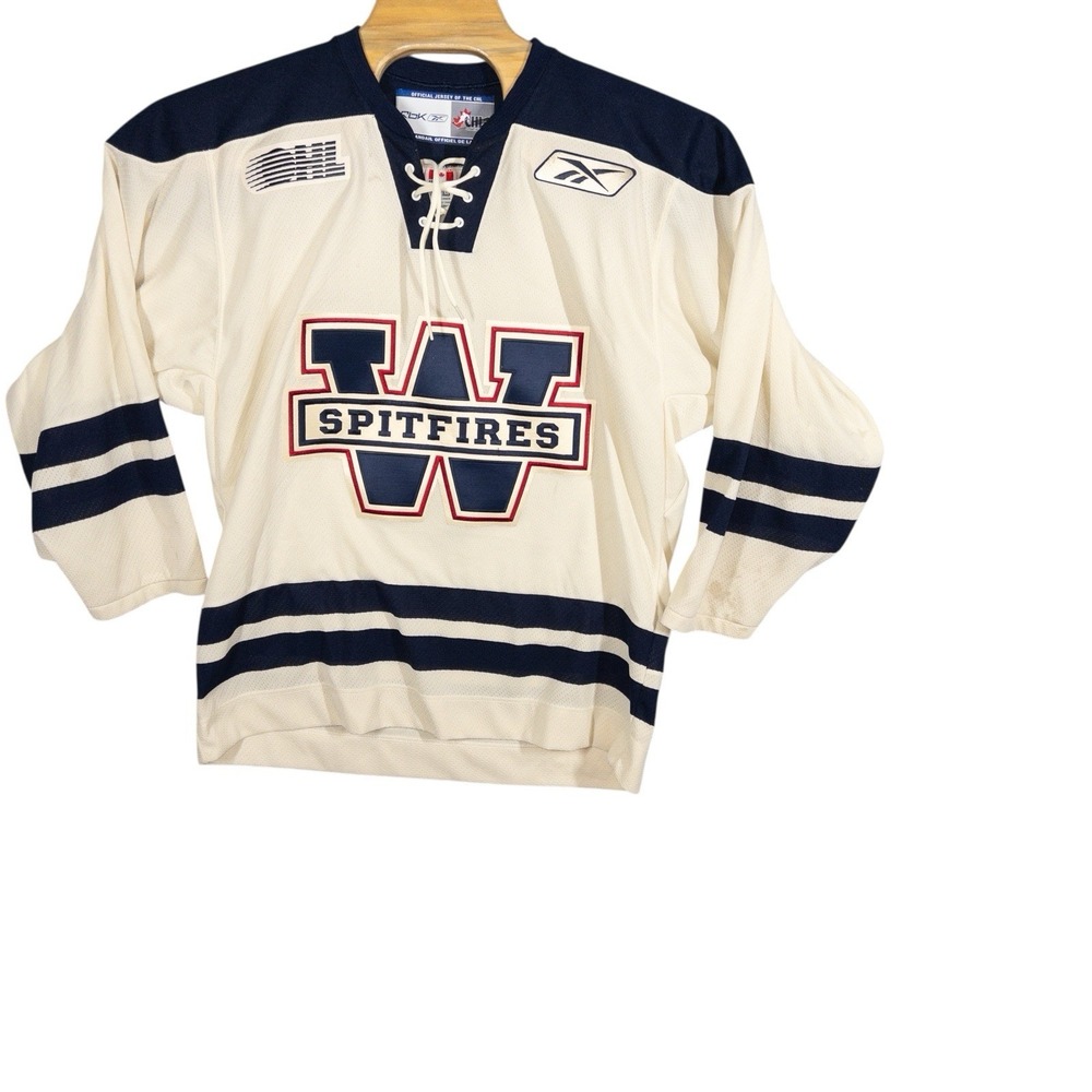 CCM Reebok Windsor Spitfires Winnipeg Jets‎ Jersey Mens Medium NHL CHL Hockey - Picture 8 of 10